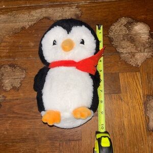 Cute Penguin Plush Toy with Red Scarf